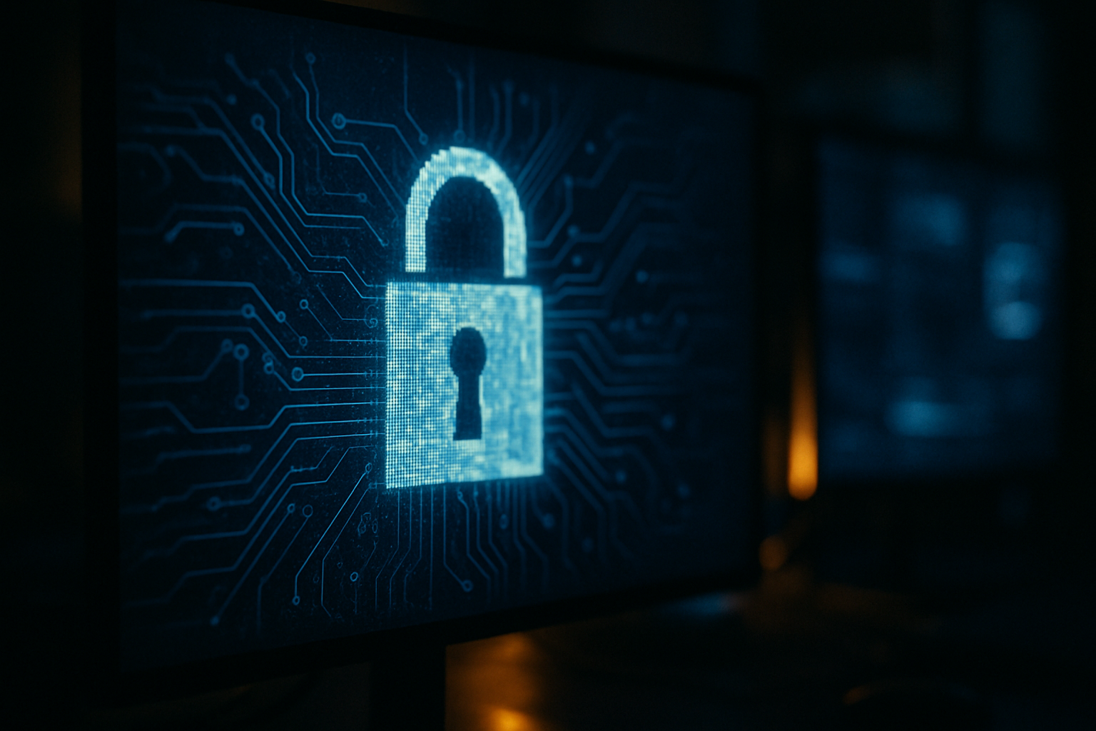 domain registrar ownership - abstract data visualization or digital security concept - geometric patterns, circuit board macro, or encrypted data visualization