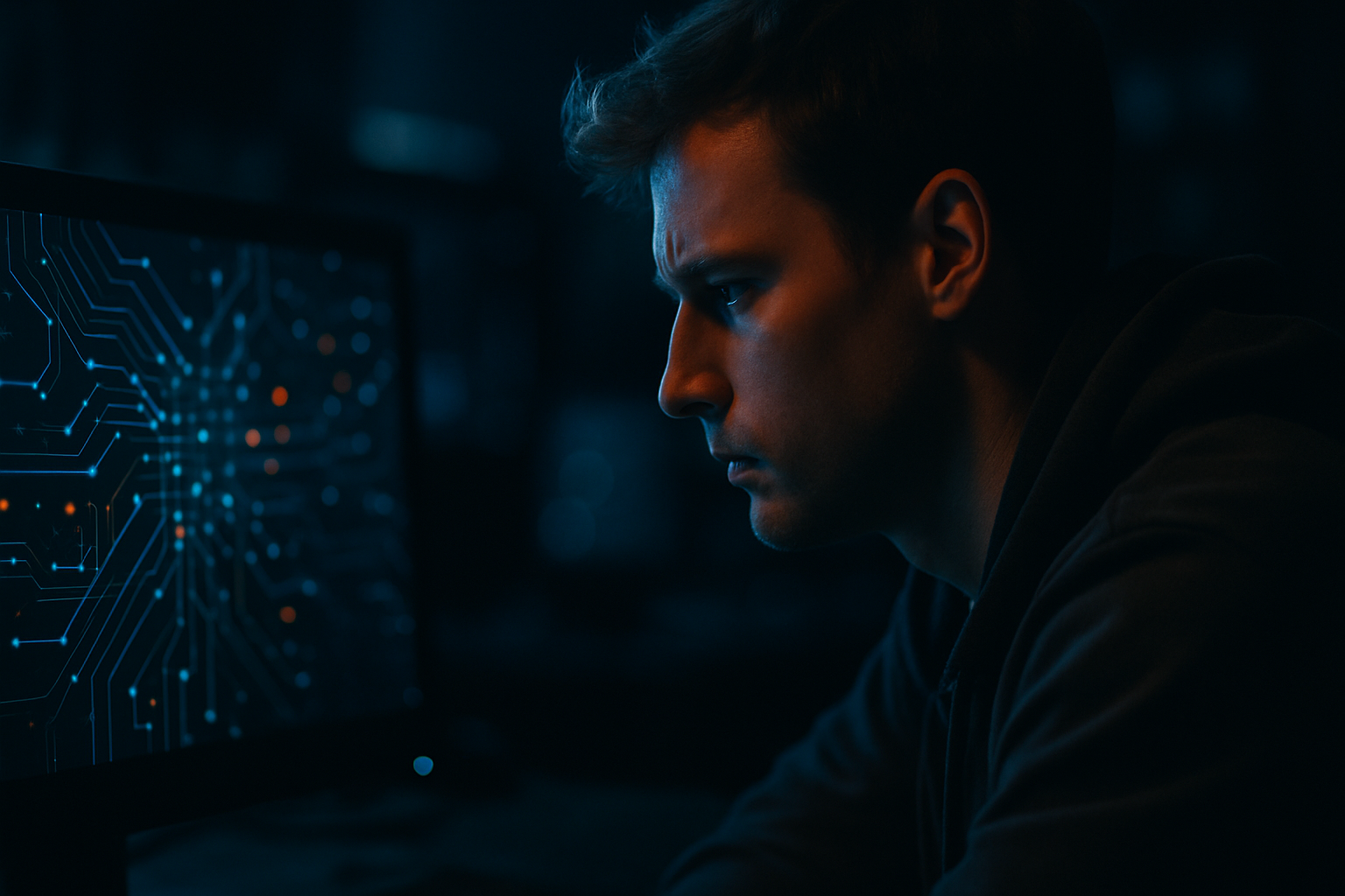 insecure virtual private network - abstract data visualization or digital security concept - geometric patterns, circuit board macro, or encrypted data visualization